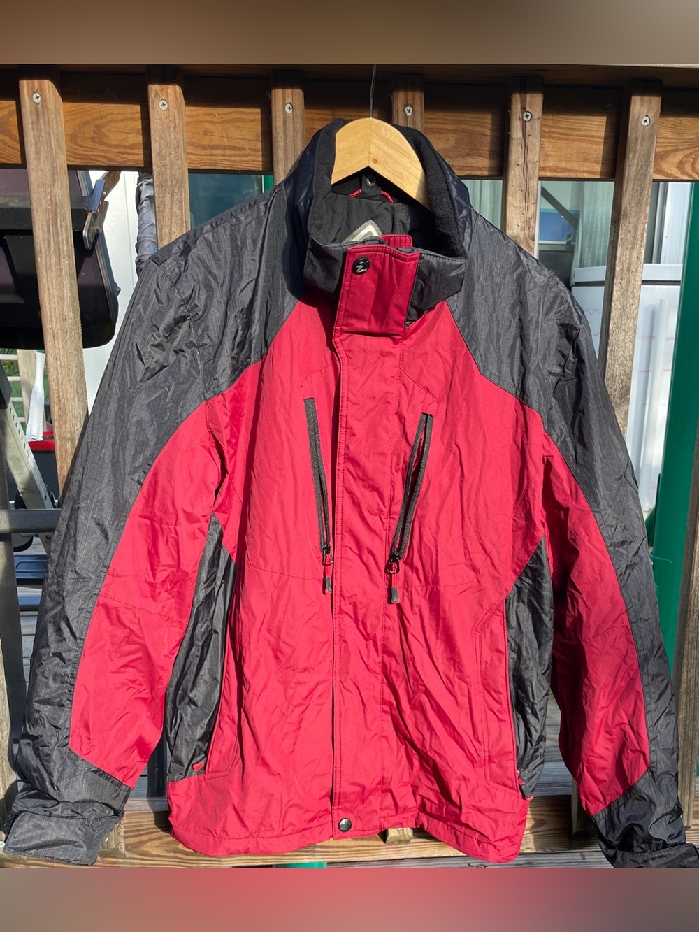 Ski Jacket in Red & Black